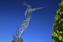 Ireland, County Antrim, Belfast, Beacon of Hope sculpture on Oxford Street, known locally as Nuala with the Hula.