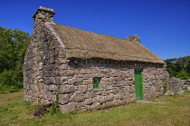 Ireland, County Down, Cultra, Ulster Folk and Transport Museum, Magheragallan Byre Dwelling.