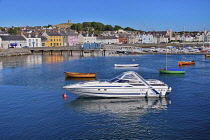 Ireland, County Down, The waterfront of Portaferry town seen from the ferry to Strangford.