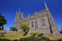 Ireland, County Down, Downpatrick, Cathedral Church of the Holy Trinity also known as Down Cathedral, reputed burial place of St Patrick Ireland's patron saint.