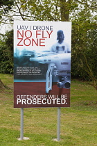 Transport, Air, Drone, No fly zone warning poster.