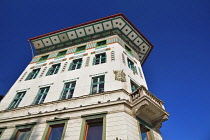 Slovenia, Ljubljana, Preseren Square, Hauptmann House, Early 20th century building in Secessionist or Art Nouveau style.