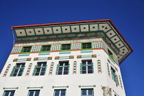 Slovenia, Ljubljana, Preseren Square, Hauptmann House, Early 20th century building in Secessionist or Art Nouveau style.