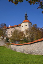 Slovenia, Upper Carniola, Skofja Loka, Loka Castle.