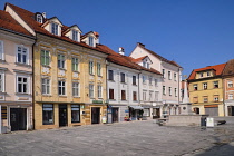 Slovenia, Upper Carniola, Kranj, Glavni trg which is the Old Towns main square.