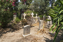Israel, Haifa, Old German Cemetery, Gravestones in the old German Cemetery, adjacent to the British War Cemetery. The people buried in this cemetary were German immigrants to Palestine in the German C...