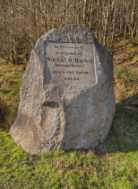 Ireland, County Wicklow, Glenmalure Valley, 1798 United Irishmen Rebellion Memorial in memory of Michael Dwyer one of the rebellions leaders in the area.