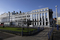 England, East Sussex, Eastbourne, Exterior of the Claremont Hotel, gutted by fire.