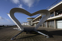 England, East Sussex, Bexhill-on-Sea, Exterior of the De La Warr Pavilion.