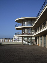 England, East Sussex, Bexhill-on-Sea, Exterior of the De La Warr Pavilion.