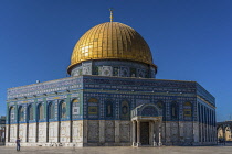 Israel, Jerusalem, The Dome of the Rock shrine or Qubbat As-Sakhrah was built within the walls of the Old City on the Jewish Temple Mount and site of the Second Jewish Temple. It was completed about 6...