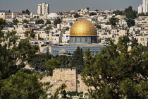 Israel, Jerusalem, al-Haram ash-Sharif, The Dome of the Rock shrine or Qubbat As-Sakhrah was built within the walls of the Old City on the Jewish Temple Mount and site of the Second Jewish Temple. It...