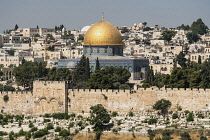 Israel, Jerusalem, al-Haram ash-Sharif, The Dome of the Rock shrine or Qubbat As-Sakhrah was built within the walls of the Old City on the Jewish Temple Mount and site of the Second Jewish Temple. It...
