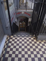 England, London, Westminster, Entrance to Arthur Murray basement dance Studios on Baker Street.