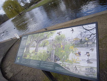 England, London, Westminster, Tourist information sign in Regents Park.