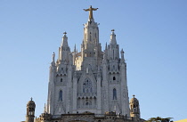 Spain, Catalonia, Barcelona, Temple Expiatori del Sagrat Cor Mount Tibidabo.