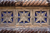 Romania, Timis, Timisoara, Synagogue 1864, tile detail, old town.