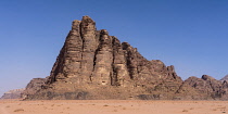 Jordan, Wadi Rum Protected Area, Jabal al-Mazmar (The Mountain of Plague), was named The Seven Pillars of Wisdom in 1980's after book by T.E. Lawrence the Wadi Rum Protected Area, a UNESCO World Herit...