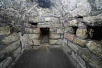 Palestine, Bethany, Occupied West Bank, The interior of the traditional site of Lazarus' tomb in the town of Bethany or al-Azariya in the Occupied West Bank.