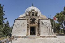 Palestine, Bethlehem, The Chapel of the Shepard's Field in Bethlehem in the Occupied Palestinian Territories of the West Bank. It is built near a series of caves in the hills where shepards watched their flocks anciently and is the traditional site of the announcement of the birth of Jesus to these shepards.