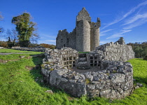 Northern Ireland, County Fermanagh. Monea Castle, a 17th century Plantation rectangular tower house.