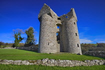 Northern Ireland, County Fermanagh. Monea Castle, a 17th century Plantation rectangular tower house.