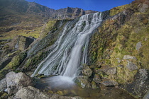 Ireland, County Waterford, Comeragh Mountains, Mahon Falls waterfall.