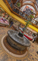 Ireland, County Cork, Cork City, The English Market, interior with fountain near Princes Street entrance.