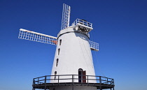 Ireland, County Kerry, Blennerville, Close up view of Blennerville Windmill near Tralee.