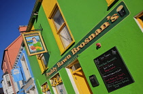 Ireland, County Kerry, Dingle, Facade of Paddy Bawn Brosnans Pub named after the famous Kerry Gaelic footballer of the 1940âs.