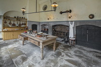 Ireland, County Cork,  Fota Island, Fota House, The Kitchen downstairs.