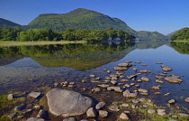 Ireland, County Kerry, Killarney, Muckross Lake with Torc Mountain in the background.