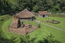 Ireland, County Clare, Quin, Craggaunowen, The Living Past Experience, Ring Fort reconstruction.