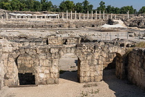 Israel, Bet She'an, Bet She'an National Park, The market area in the ruins of the city of Scythopolis, a Roman city in northern Israel. During the Roman era, it was one of the most important of the De...