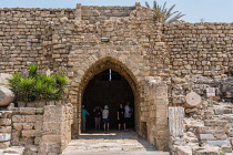 Israel, The ruins of Caesarea Maritima in Caesarea National Park. The city was built as a port on the Mediterranean Sea by Herod the Great between 22 and 15 B.C.