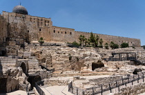 Israel, Jerusalem, Ophel Garden Archeological Park, The Ophel Garden Archeological Park located below the south wall of the Temple Mount is part of the larger Jerusalem Archeological Park and is activ...