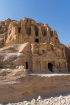 Jordan, Petra, The Obelisk Tomb in the ruins of the Nabataean city of Petra in the Petra Archeological Park in the A UNESCO World Heritage Site.