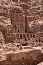 Jordan, Petra, The Urn Tomb, a Royal Tomb in the ruins of the Nabataean city of Petra in the Petra Archeological Park in the A UNESCO World Heritage Site.