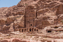 Jordan, Petra, The Urn Tomb, a Royal Tomb in the ruins of the Nabataean city of Petra in the Petra Archeological Park in the A UNESCO World Heritage Site.