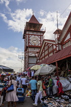 Guyana, Demerara-Mahaica Region, Georgetown, The Stabroek Market was officially chartered in 1842, but a market had existed in that location much earlier.  The market building, with its distinctive cl...