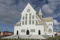 Guyana, Demerara-Mahaica Region, Georgetown, St. George's Anglican Cathedral at 143 feet tall, is one of the tallest timber-built buildings in the world.  It was dedicated in 1894 and is a National Mo...