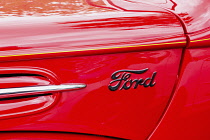 USA, Utah, Moab, Detail of a restored stock 1947 Ford 2 Ton Truck in the Moab April Action Car Show.