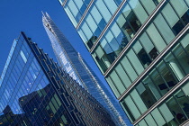 England, London, The Shard seen from the Scoop. which is a sunken entertainment amphitheatre next to City Hall.