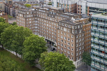 England, London, London School of Economics, Bankside House Student Accommodation and Summer tourist rental accommodation, Viewed from the Tate Modern Art Gallery.