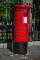 England, London, Greenwich, Iconic UK red letter box.