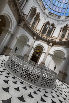 England, London, Tate Britain, View of  the entrance rotunda with circular staircase entrance in the centre.