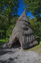 Republic of Ireland, County Wexford, Ferrycarrig, Irish National Heritage Park, Middle Stone Age or Mesolithic Camp Site.
