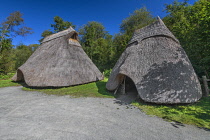 Republic of Ireland, County Wexford, Ferrycarrig, Irish National Heritage Park, Neolithic or New Stone Age Farmstead.