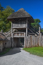 Republic of Ireland, County Wexford, Ferrycarrig, Irish National Heritage Park, Ring Fort entrance.