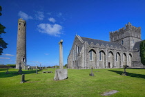 Republic of Ireland, County Kildare, Kildare town, St Brigids Cathedral and Round Tower.